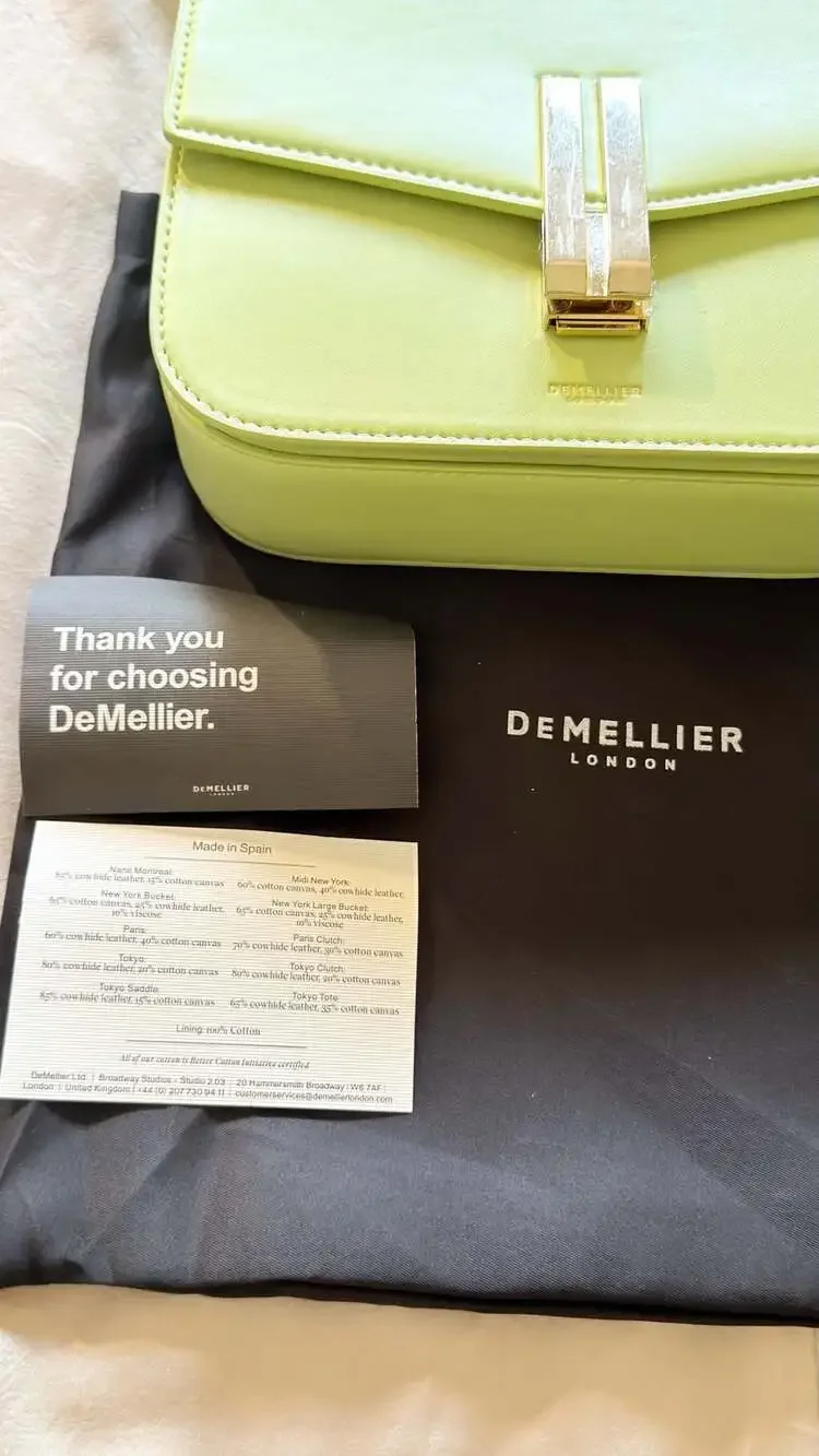 DeMellier London The Vancouver Cross-Body Bag in Lime Green